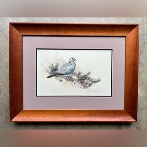 Adele Earnshaw Signed Original Watercolor Bird Painting 19.5” X 25.5” signed